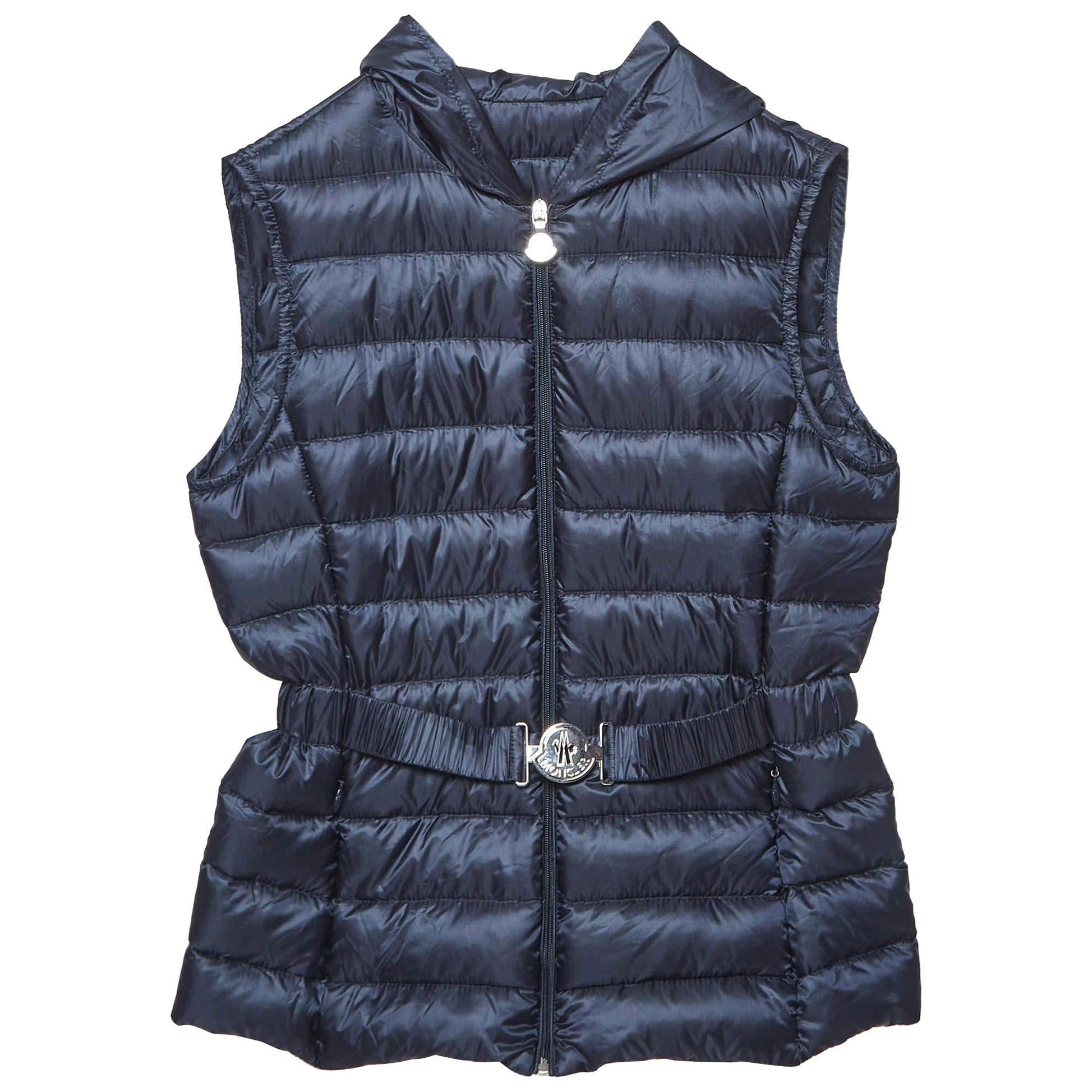 Moncler Navy Blue Synthetic Quilted Down Jacket 12 Yrs