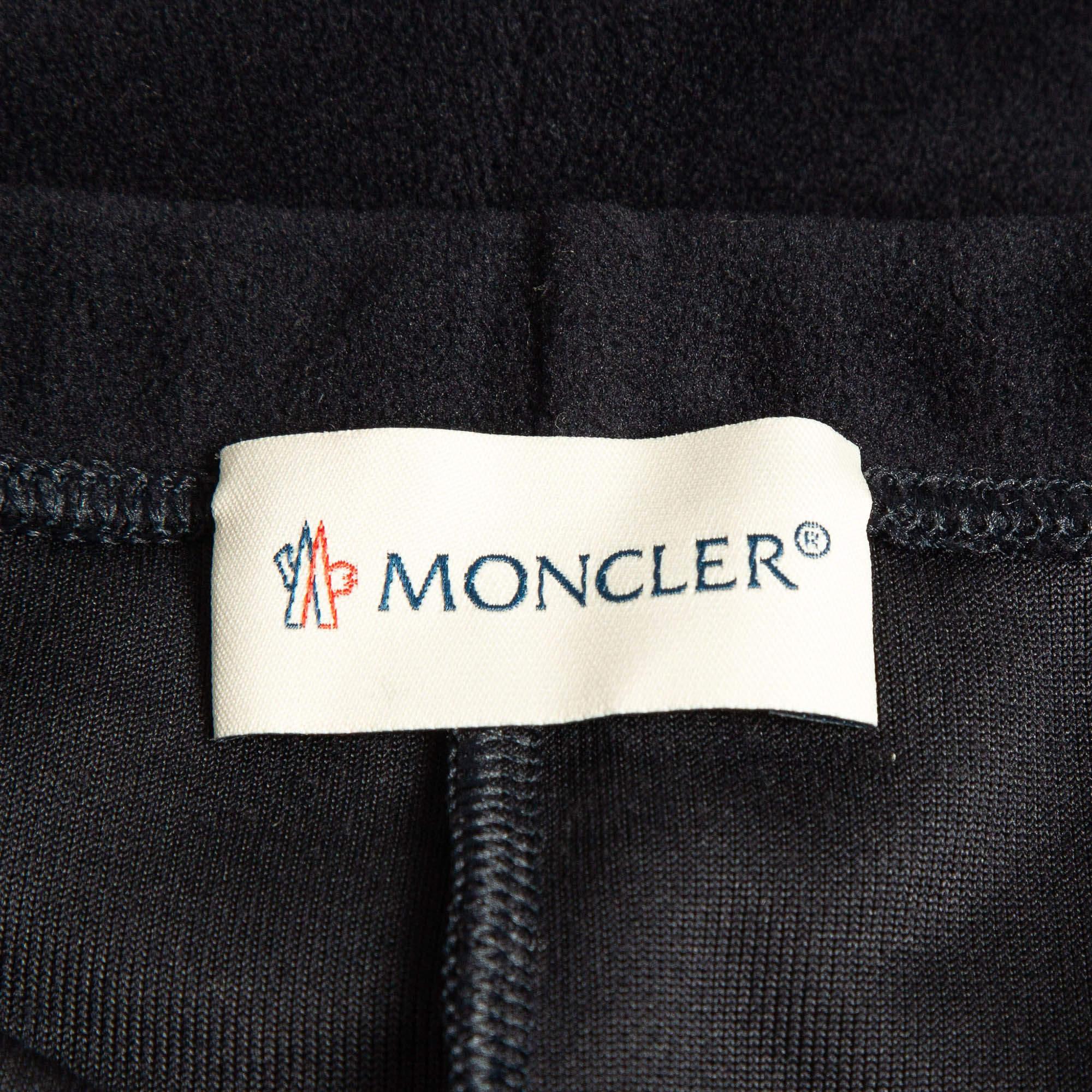 Moncler Leggings in maglia di velluto blu navy 12 anni In condizioni buone in vendita a Dubai, Al Qouz 2