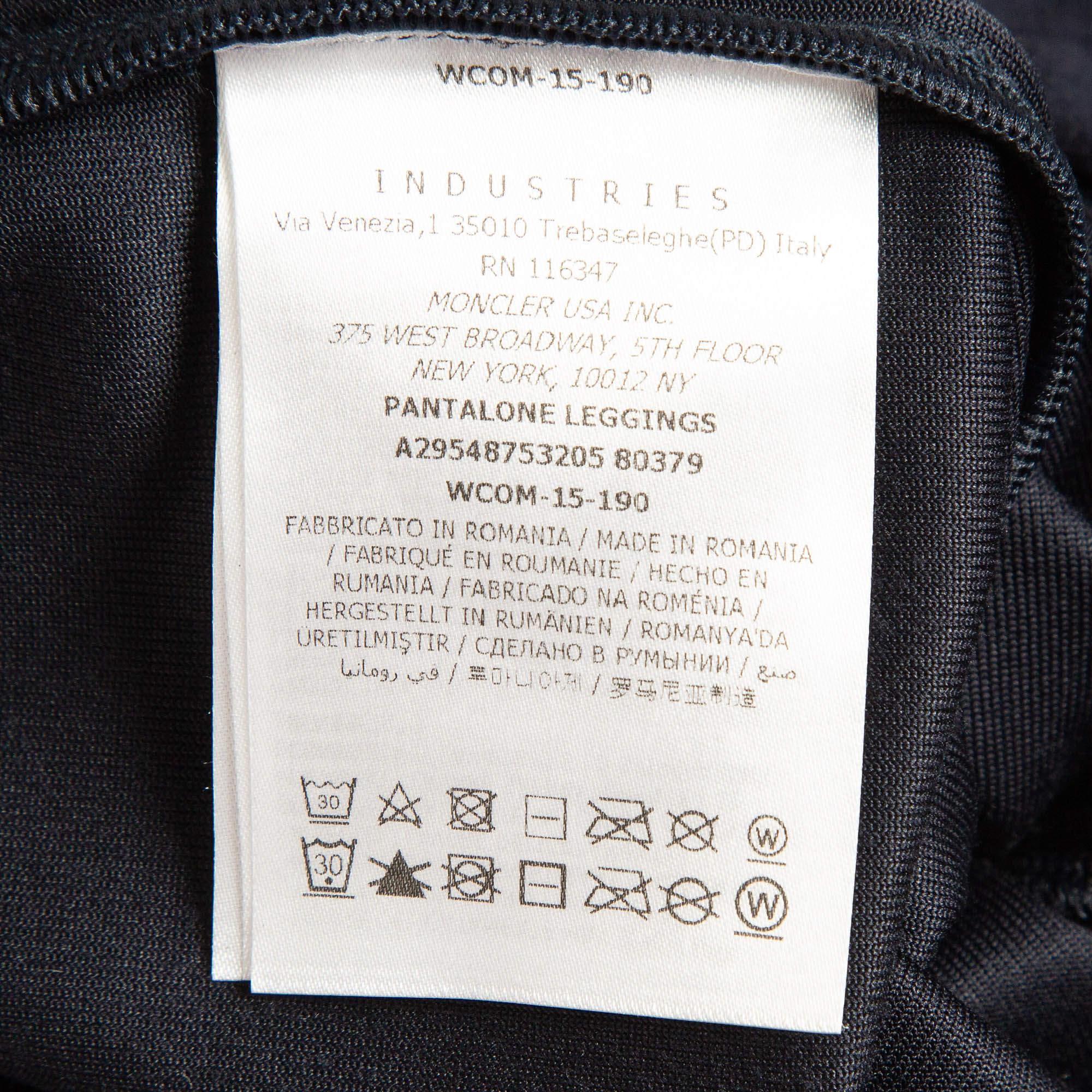 da uomo o donna Moncler Leggings in maglia di velluto blu navy 12 anni in vendita