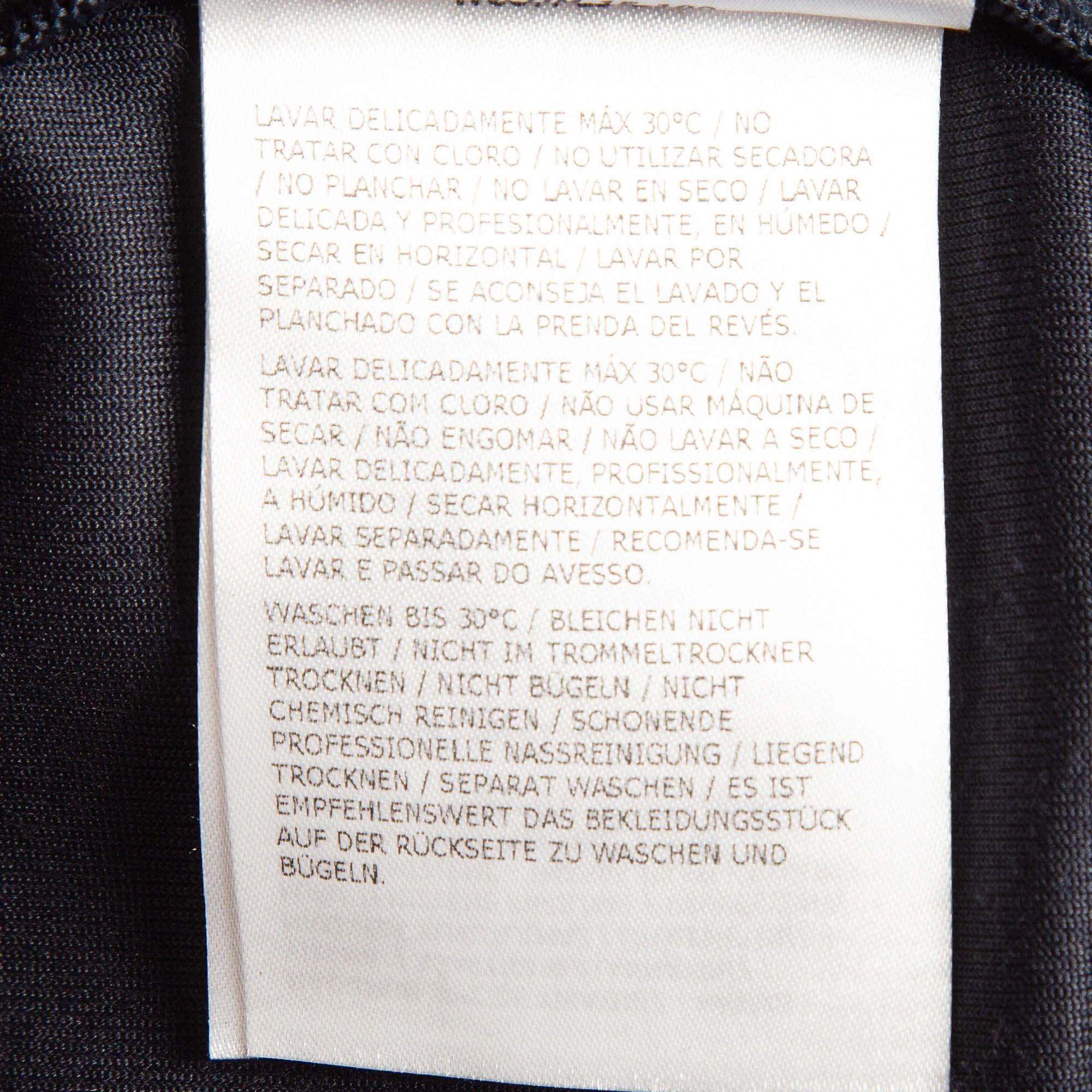 Moncler Leggings in maglia di velluto blu navy 12 anni in vendita 1