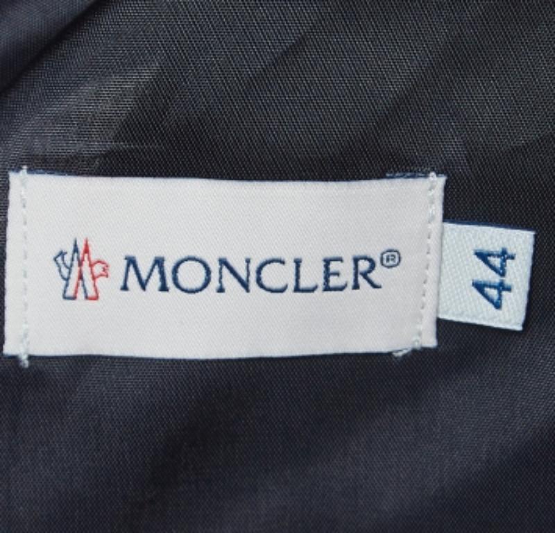 Noir Moncler Pantalon formel en laine mélangée bleu marine L en vente