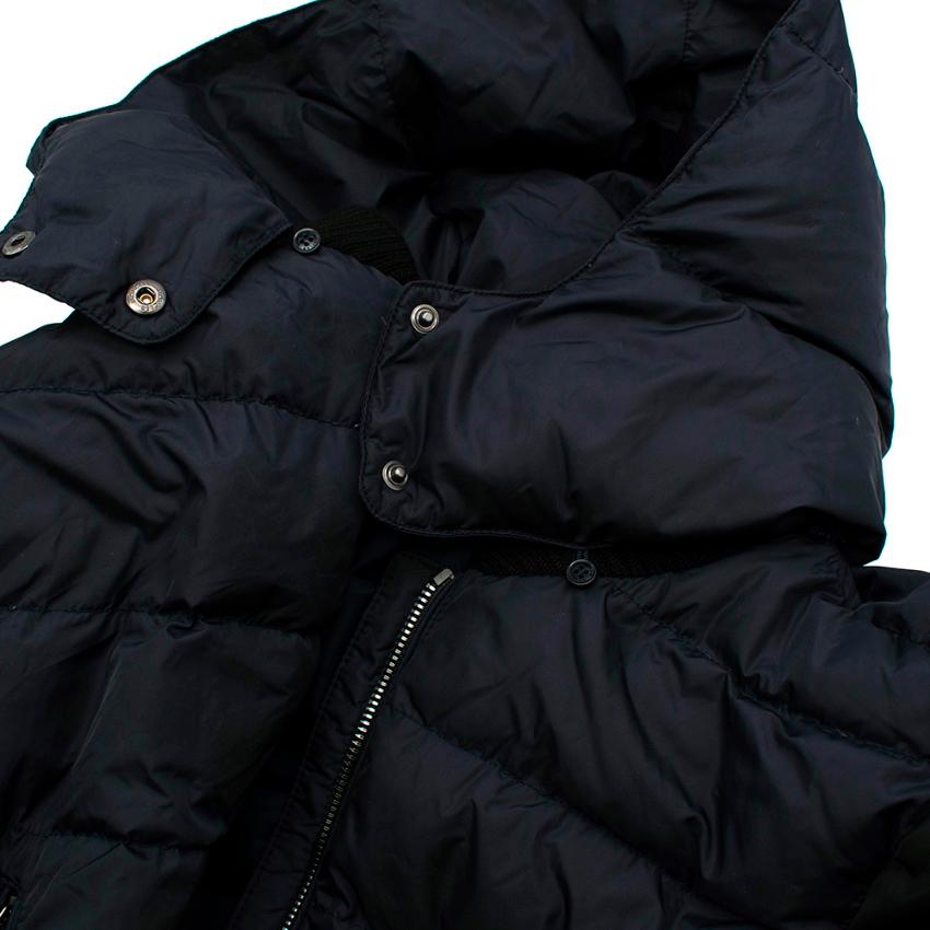 Moncler Navy Bomber Style Down Hooded Jacket - 14 Years For Sale 3