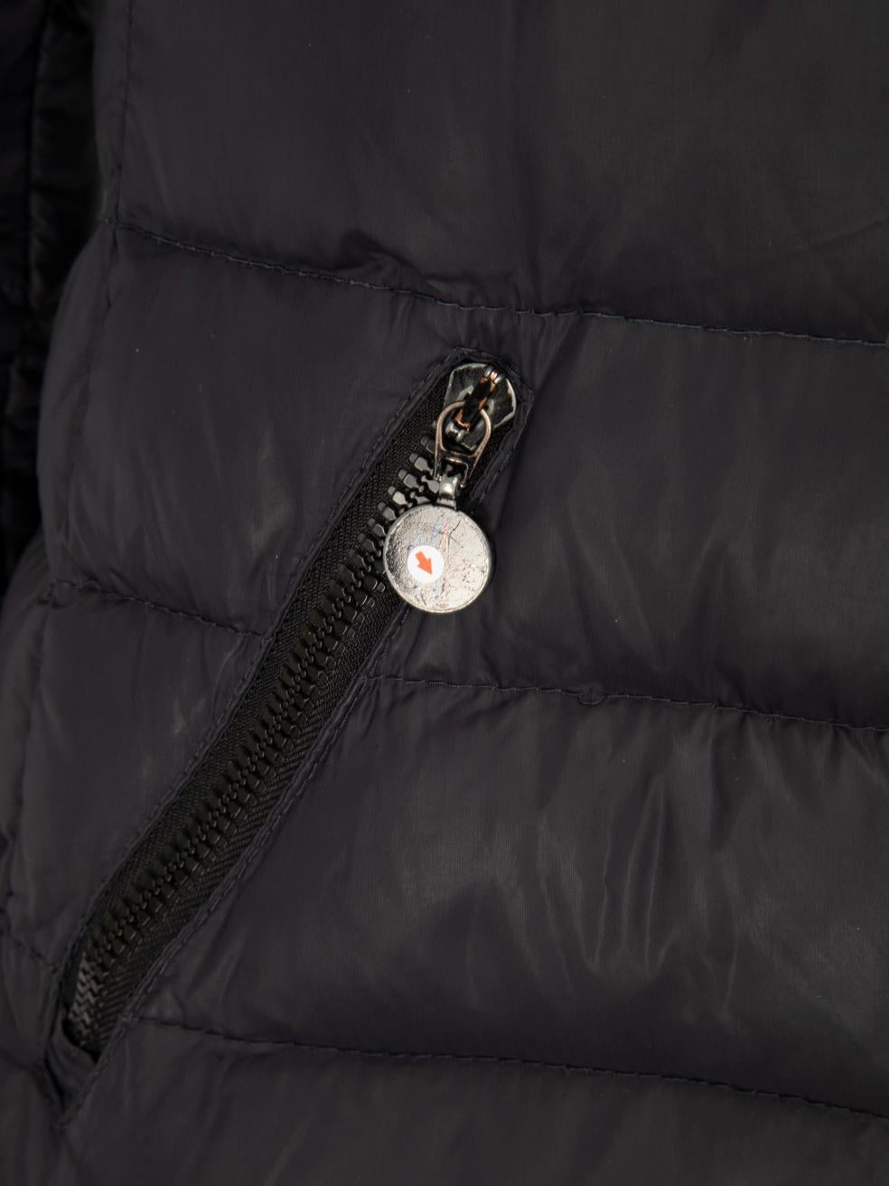 Moncler Navy Long Detachable Hood Coat Size M 3