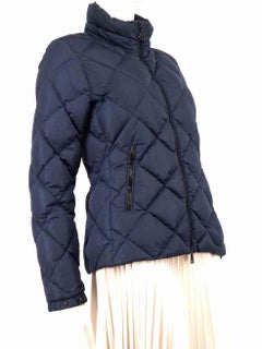 Moncler Navy Quilted Down Coat Size XXL