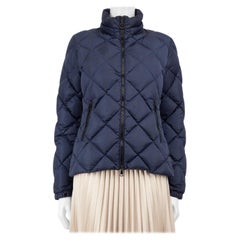 Moncler Navy Quilted Down Coat Size XXL