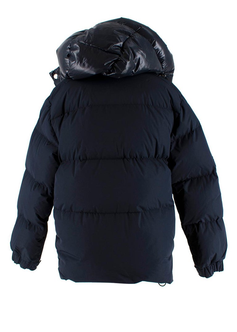 Moncler Navy Vilbert Hooded Padded Jacket - Us Size 34 For Sale at 1stDibs