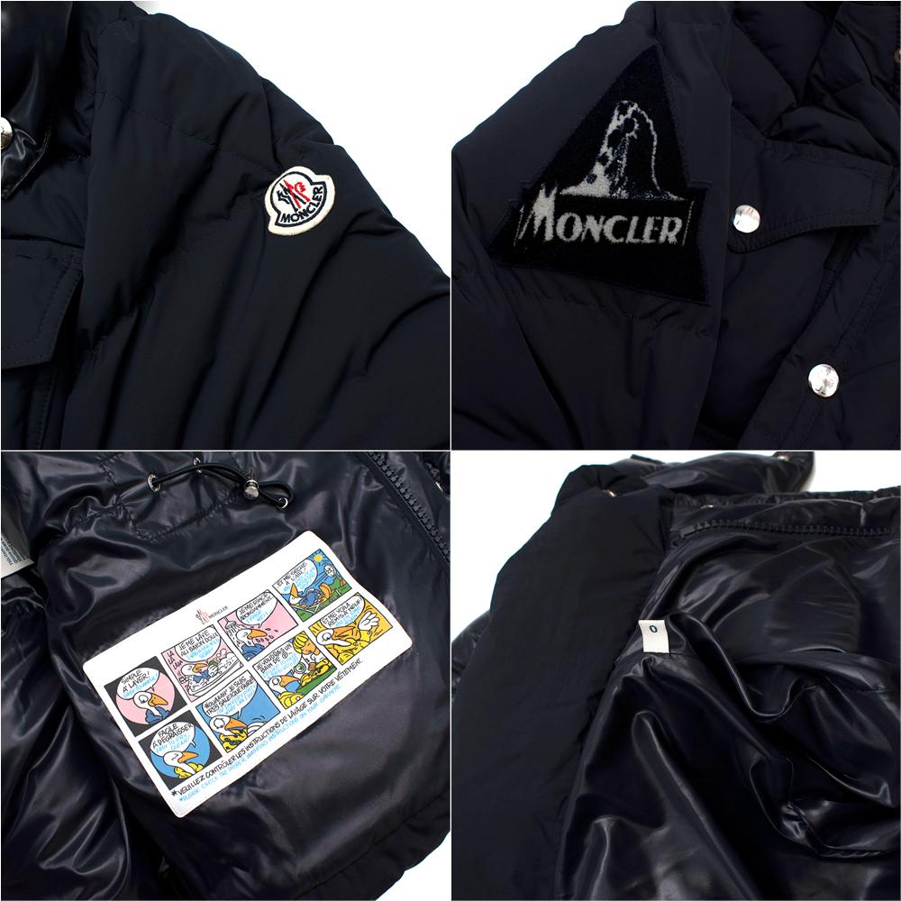 Men's Moncler Navy Vilbert Hooded Padded Jacket - Us Size 34 For Sale