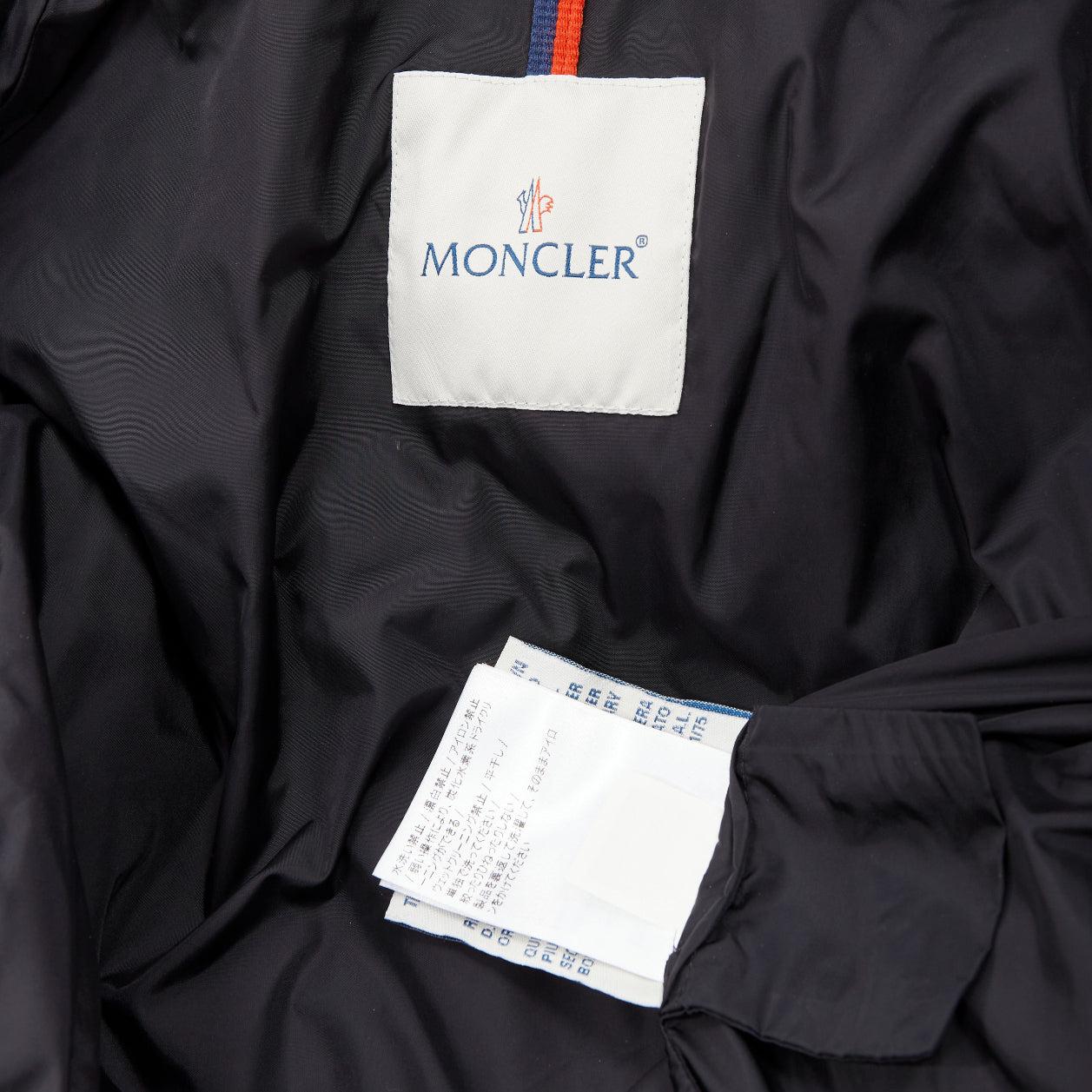 MONCLER Norme Afnor G32-003 navy goose down slim waist puffer jacket Sz 0 S For Sale 4