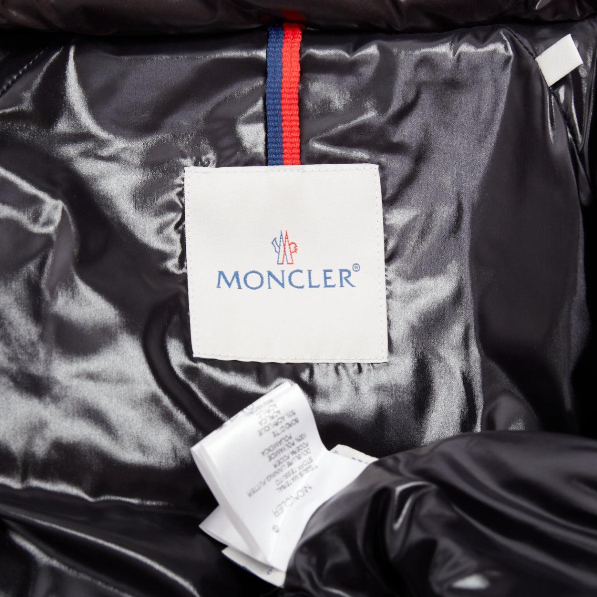 Moncler Norme Afnor G32-003 nylon layered high neck puffer jacket top Sz.0 XS en vente 4