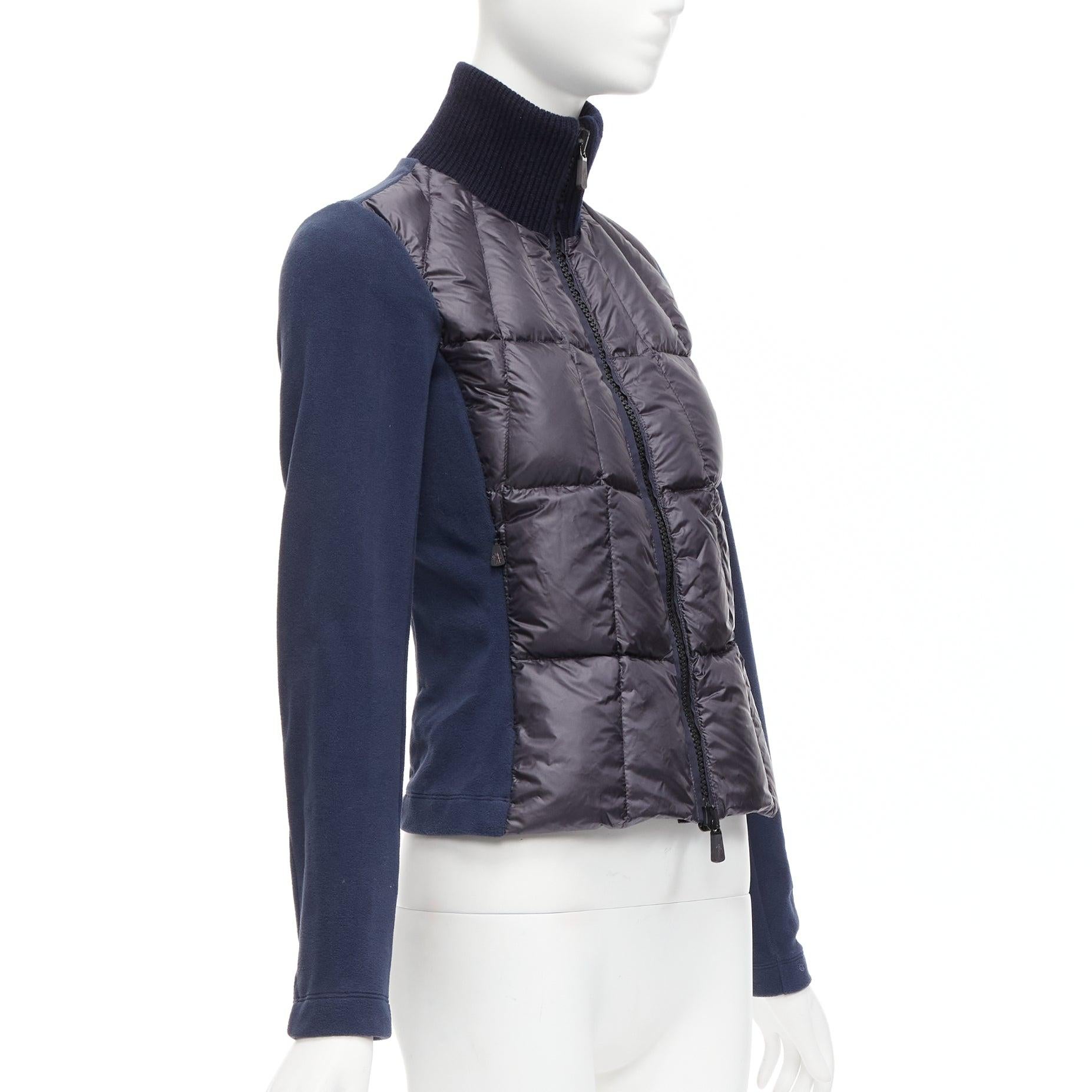 MONCLER Norme Afnor navy directional stitch by Stitch by Stitch, veste ajustée rembourrée en duvet d'oie Neuf - En vente à Hong Kong, NT