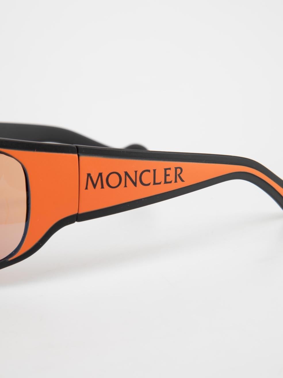 Moncler Orange Shield Mirror Sunglasses 1