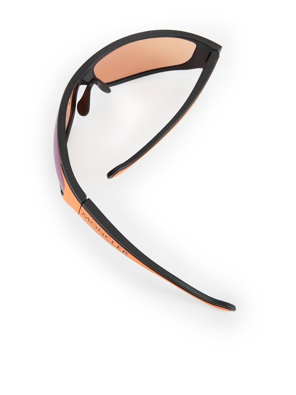 Moncler Orange Shield Mirror Sunglasses 2