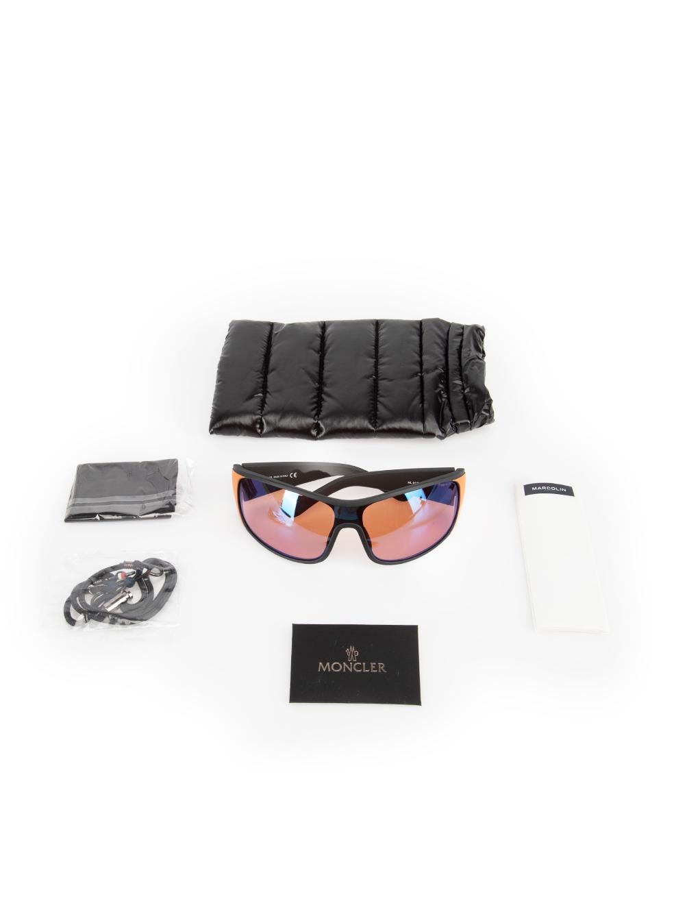 Moncler Orange Shield Mirror Sunglasses 3