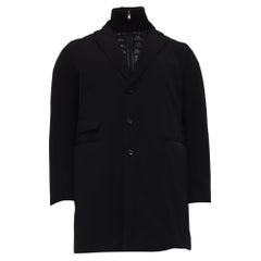 Moncler Padded Coat in Black Cotton