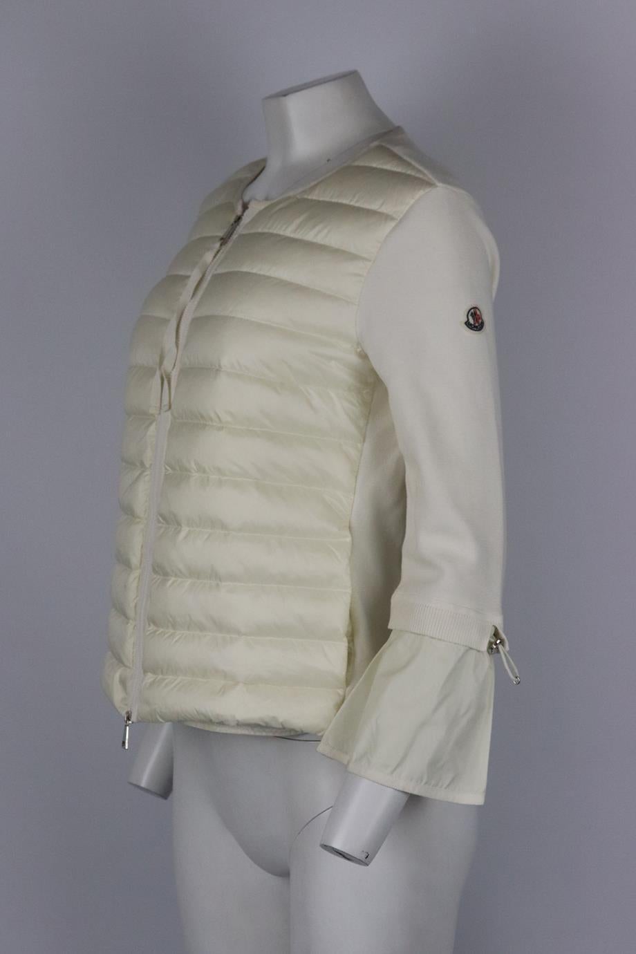 Gray Moncler Padded Quilted Shell And Cotton Down Jacket Xlarge