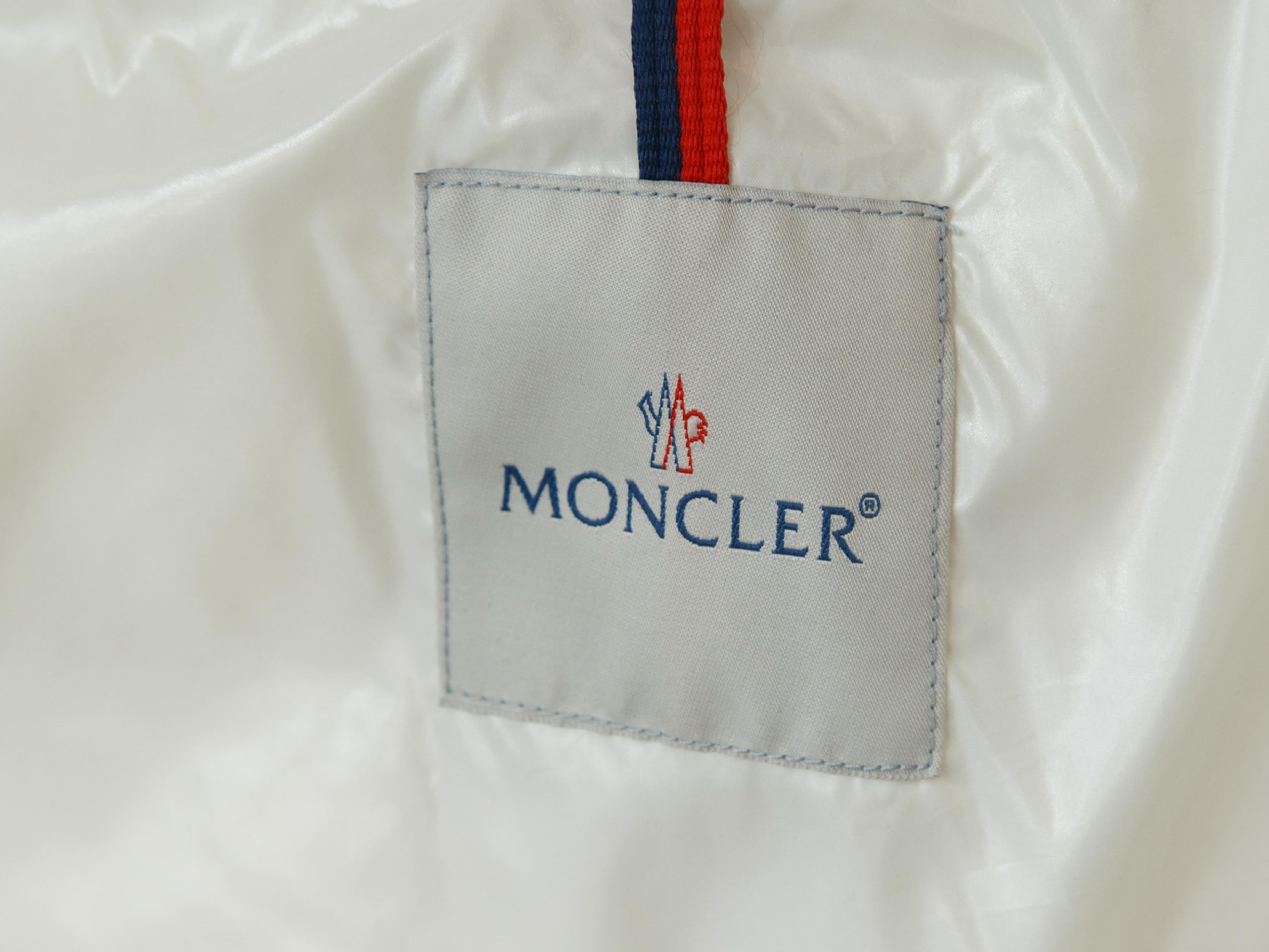 Gray Moncler Pearl White Puffer Jacket