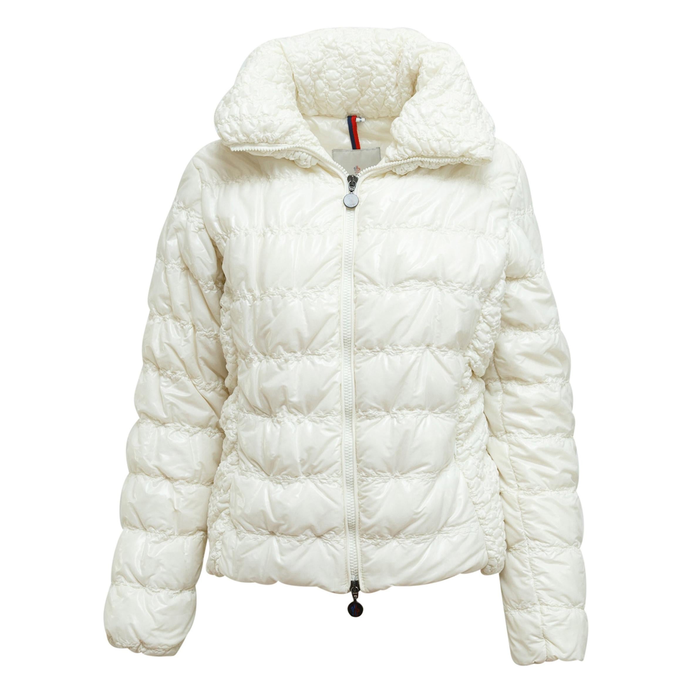 Moncler Pearl White Puffer Jacket at 1stDibs | moncler pearl jacket