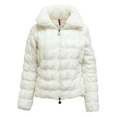 Used Moncler Pearl White Puffer Jacket