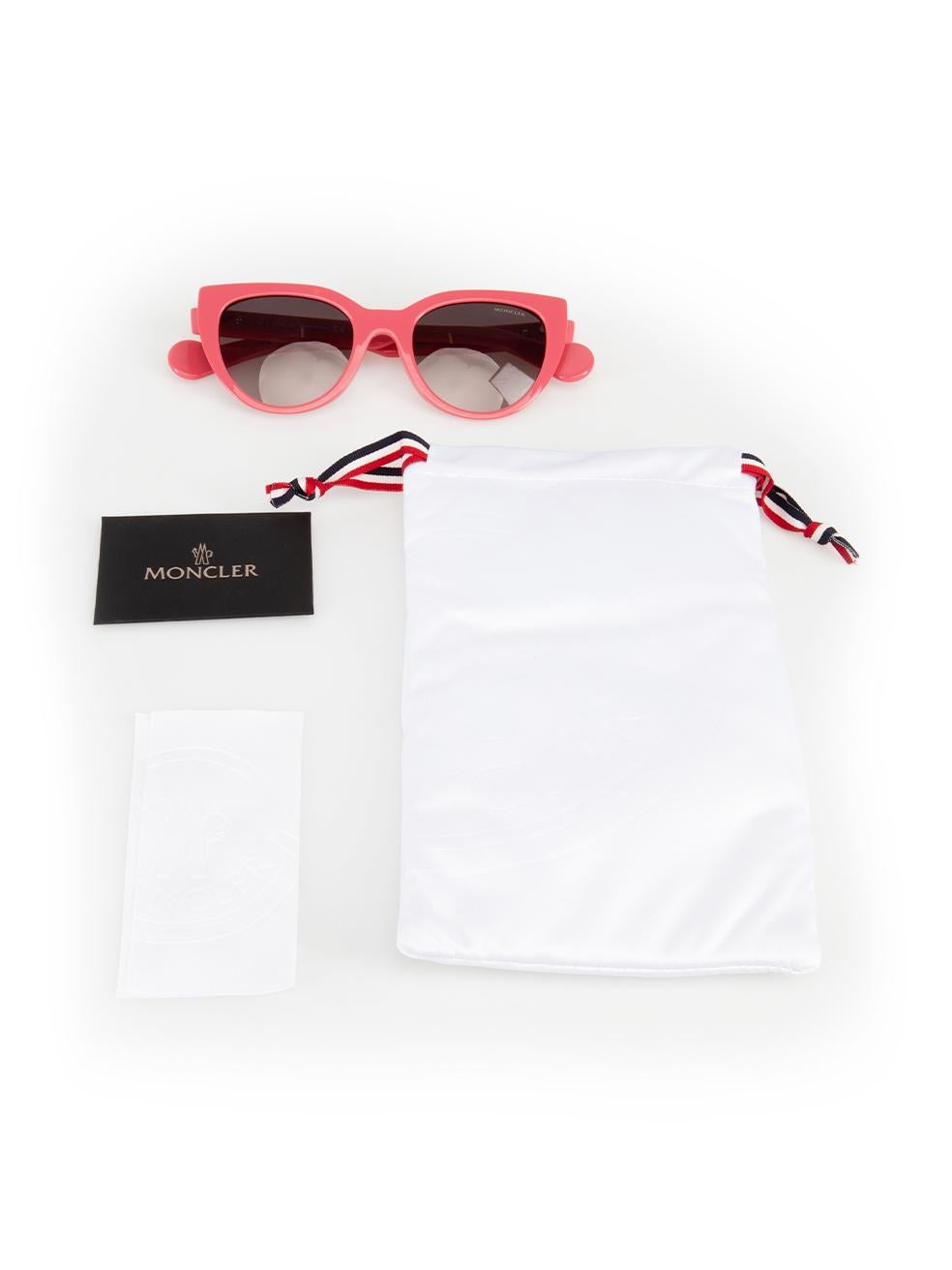 Moncler Pink Cat Eye Gradient Sunglasses 3