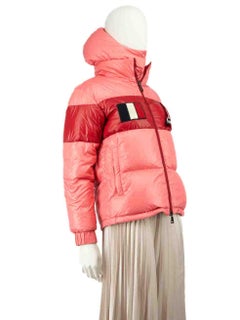 Moncler Pink Gary Colour Block Puffer Jacket Size S