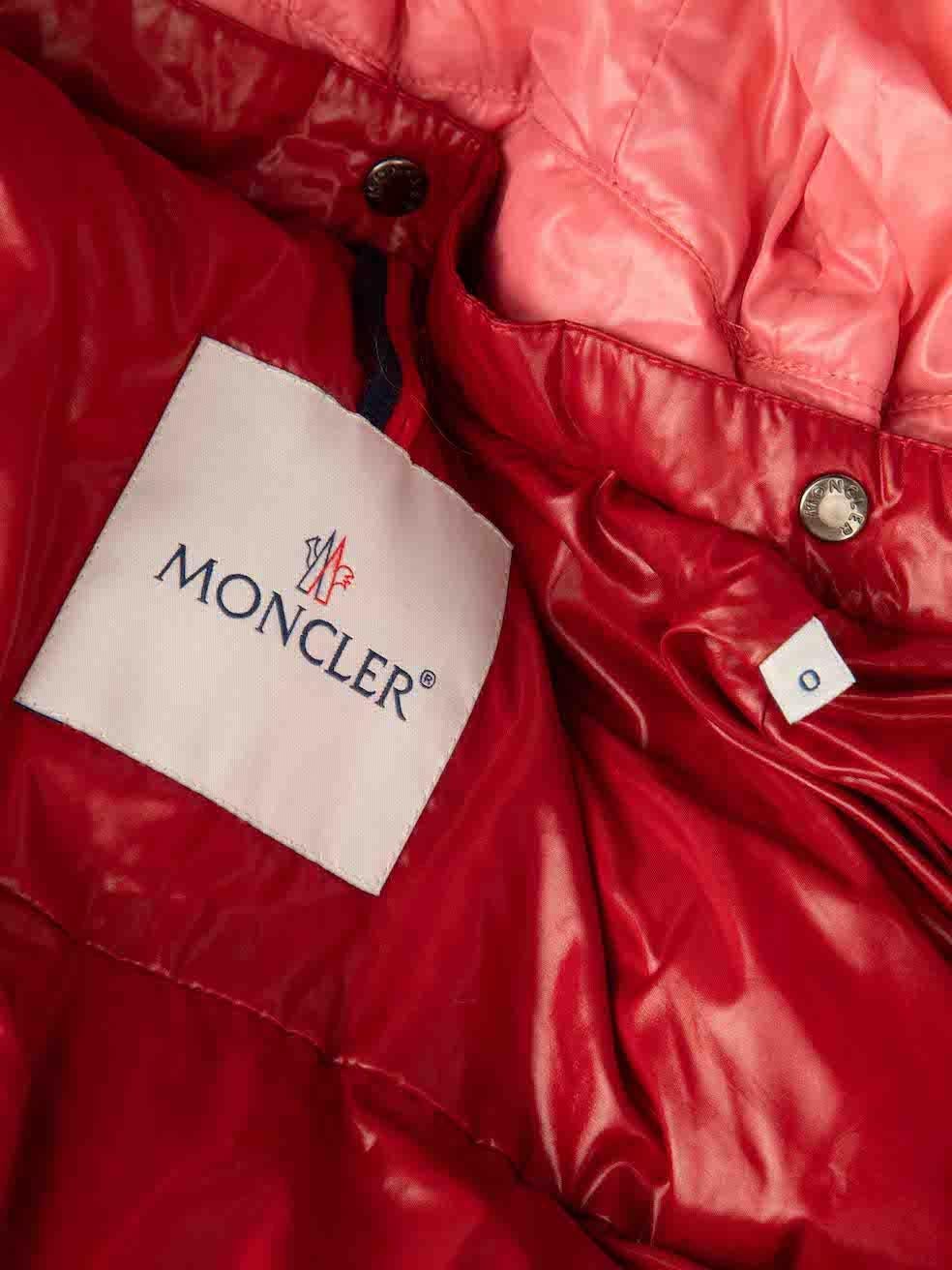 Moncler Pink Gary Colour Block Puffer Jacket Size S For Sale 2