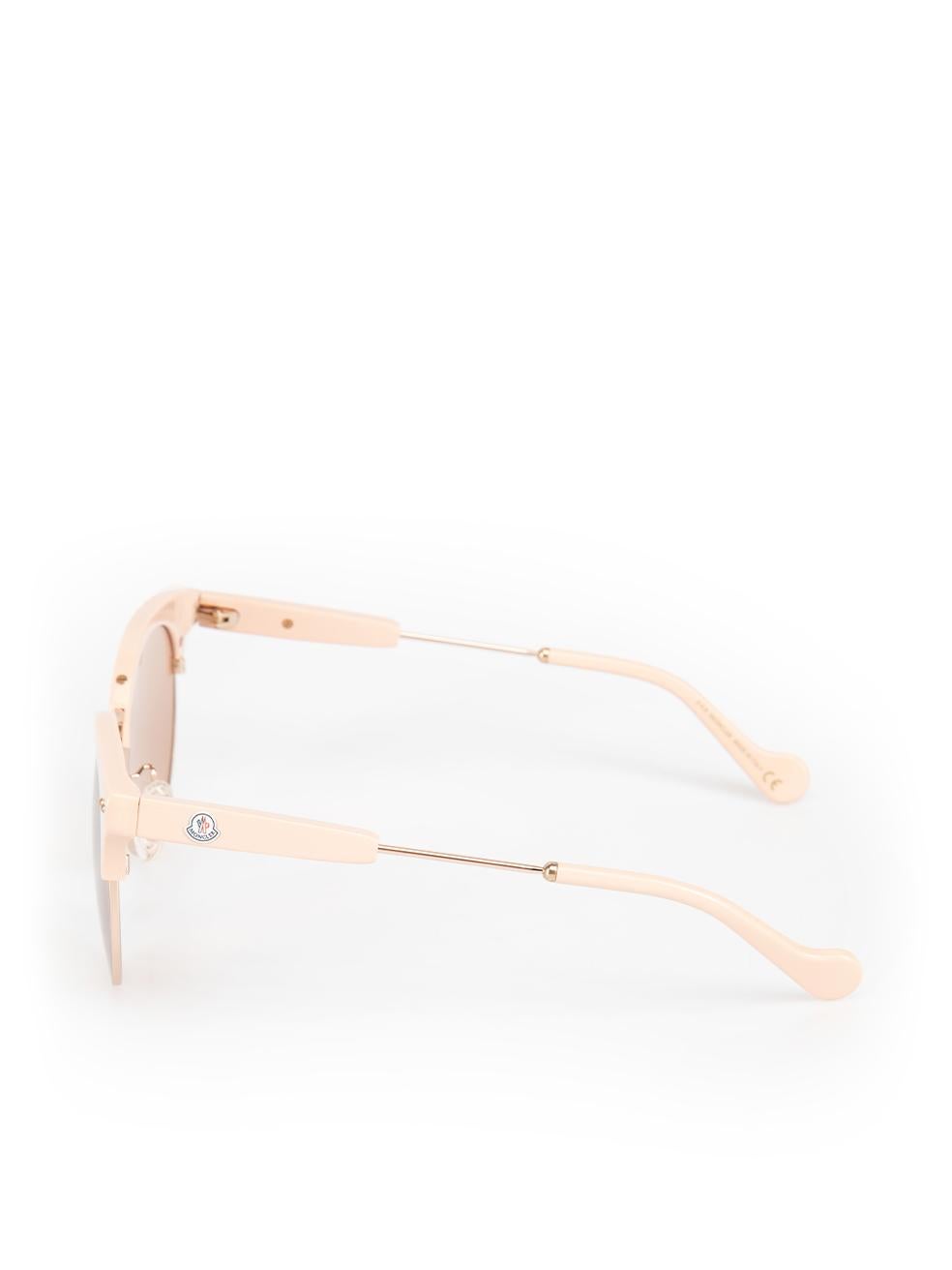 Women's Moncler Pink Mirrored Round Sunglasses