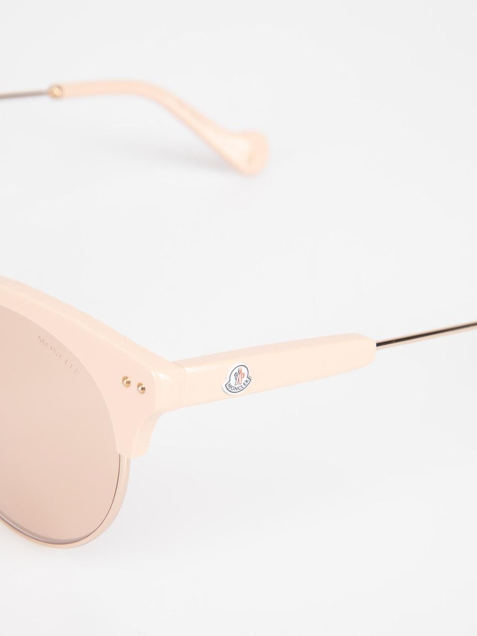 Moncler Pink Mirrored Round Sunglasses 1