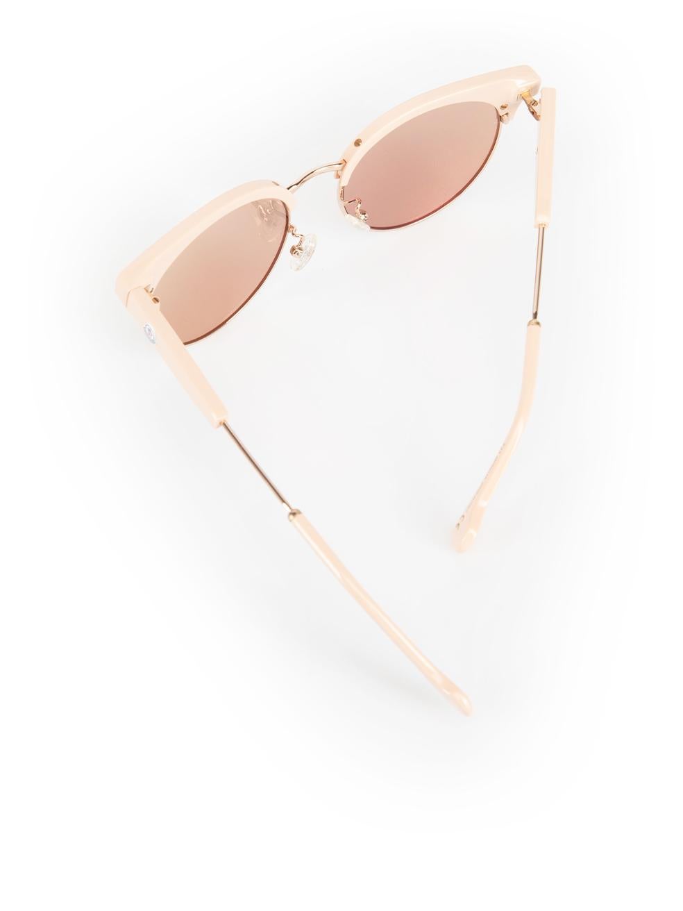 Moncler Pink Mirrored Round Sunglasses 2
