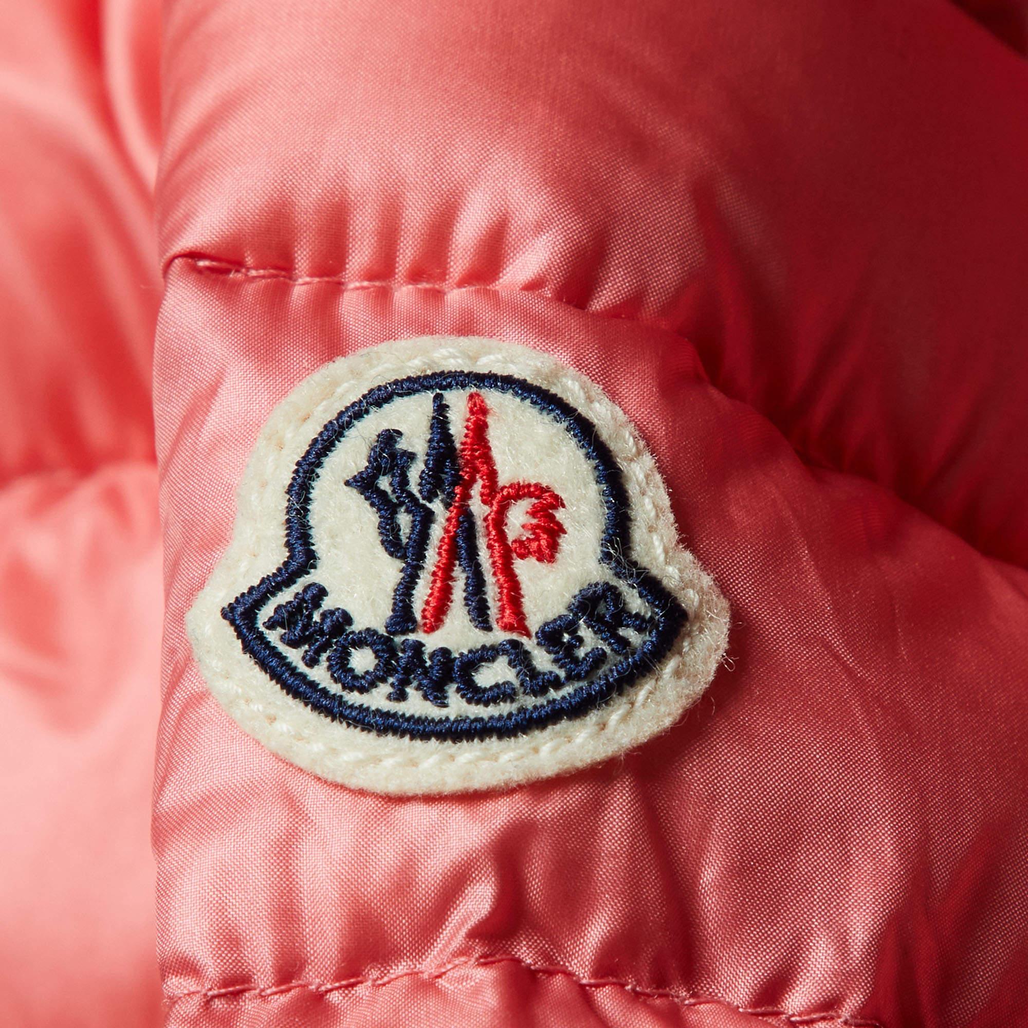 Women's or Men's Moncler Pink Nylon New Iraida Padded Jacket 4Yrs