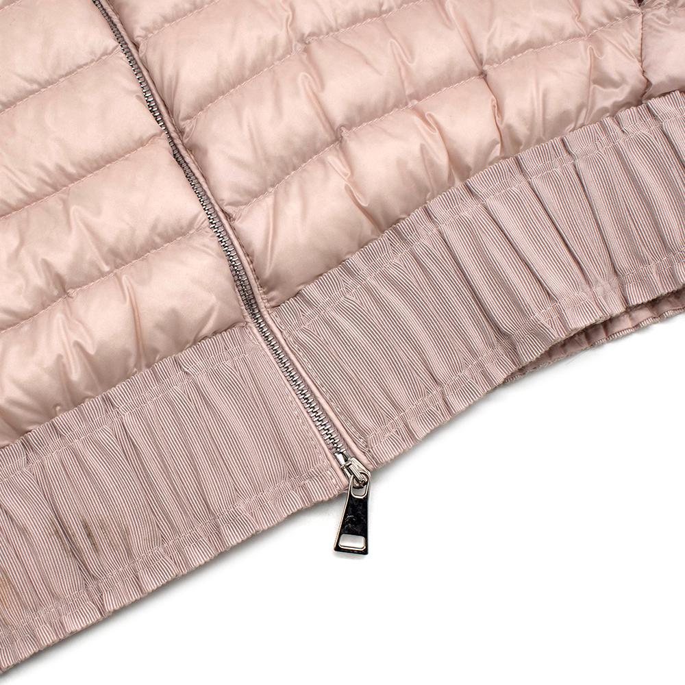 Moncler Pink Quilted Down Jacket - Size US 2 For Sale 2