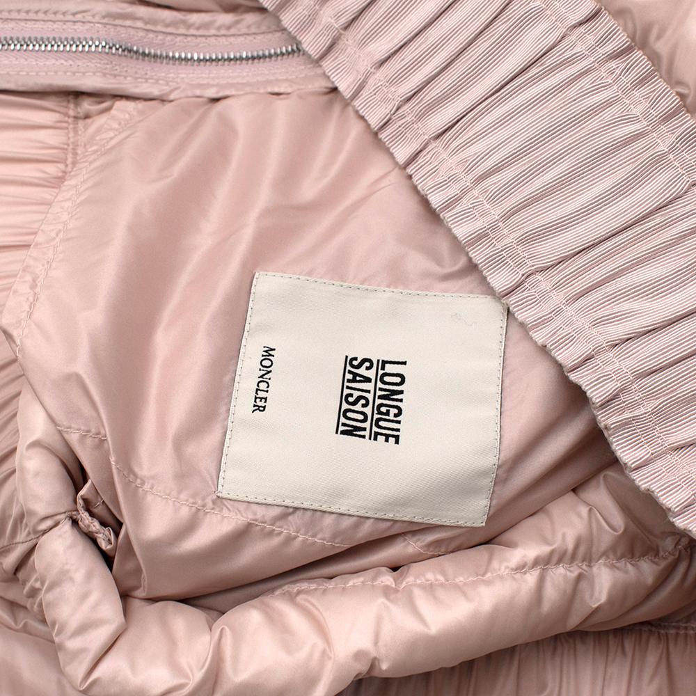 Moncler Pink Quilted Down Jacket - Size US 2 For Sale 3