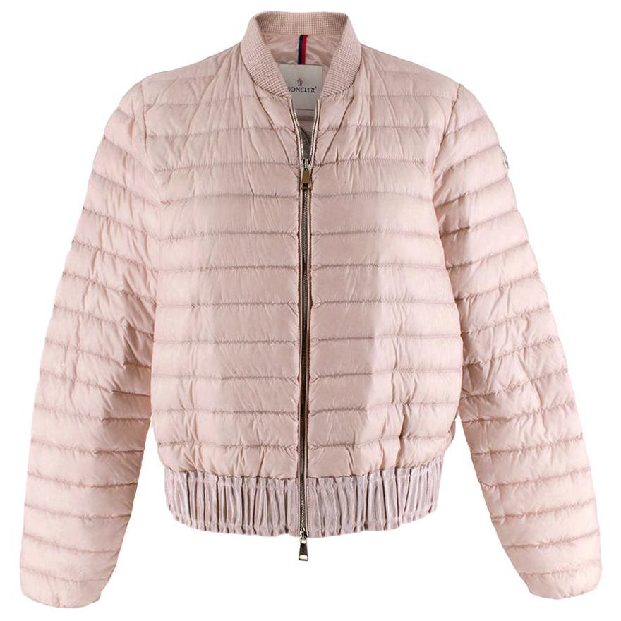 Moncler Pink Quilted Down Jacket - Size US 2
