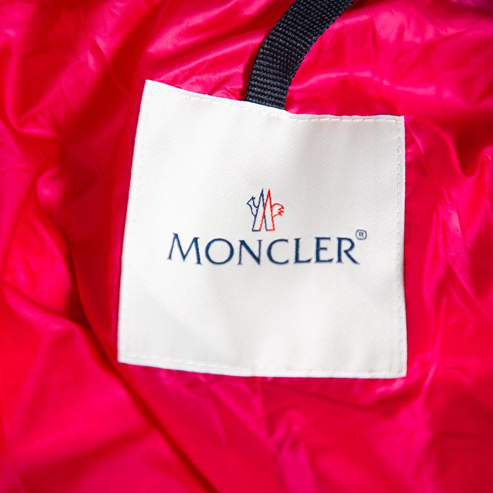 Moncler Pink Tweed & Synthetic Prune Jacket S 1