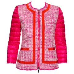 Moncler Pink Tweed & Synthetic Prune Jacket S