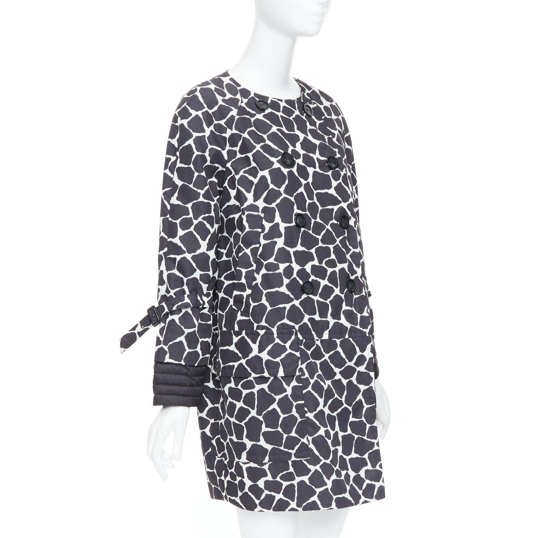 MONCLER Premiere Chagall Giubotto Chaqueta de plumón negra con estampado de manchas de jirafa Sz1 en Excelente estado para la venta en Hong Kong, NT