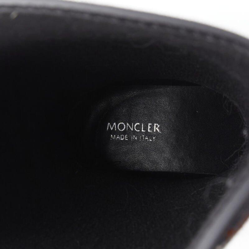 MONCLER red black plaid check black rubber wellington rain boots EU39 For Sale 5