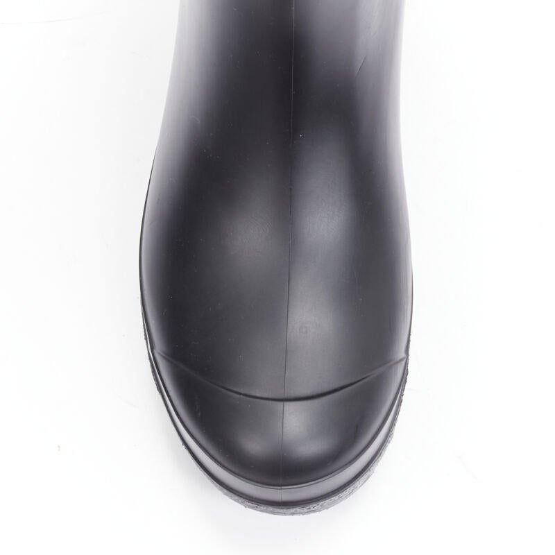 MONCLER red black plaid check black rubber wellington rain boots EU39 For Sale 1