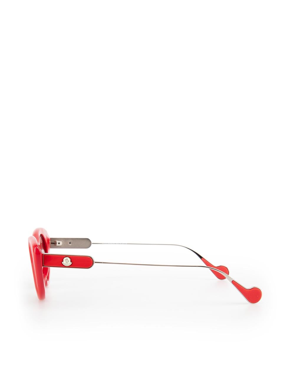 Women's Moncler Red Cat Eye Frame Tinted Sunglasses For Sale