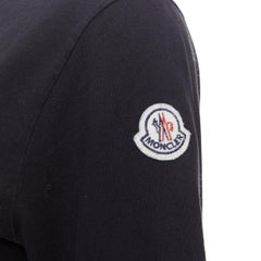 MONCLER red grey painted graphic black logo long sleeve tshirt