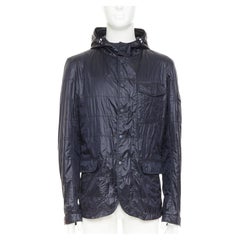MONCLER Sauldre Giubbotto nylon lightweight quilted hooded field jacket Sz.4 XL