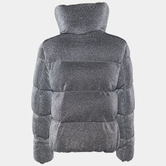 Moncler Silver Bandama Puffer Down Jacket M