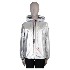 MONCLER silver cotton MIKAEL METALLIC WINDBREAKER Jacket 1 S