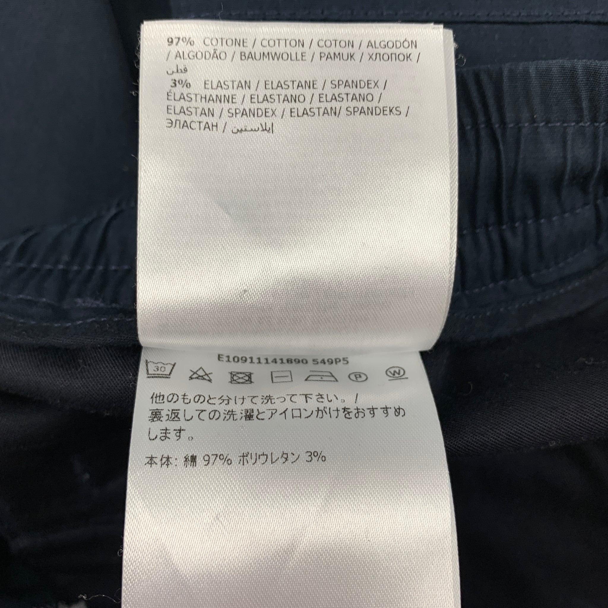 MONCLER Size 30 Blue Navy Cotton Drawstring Casual Pants For Sale 2