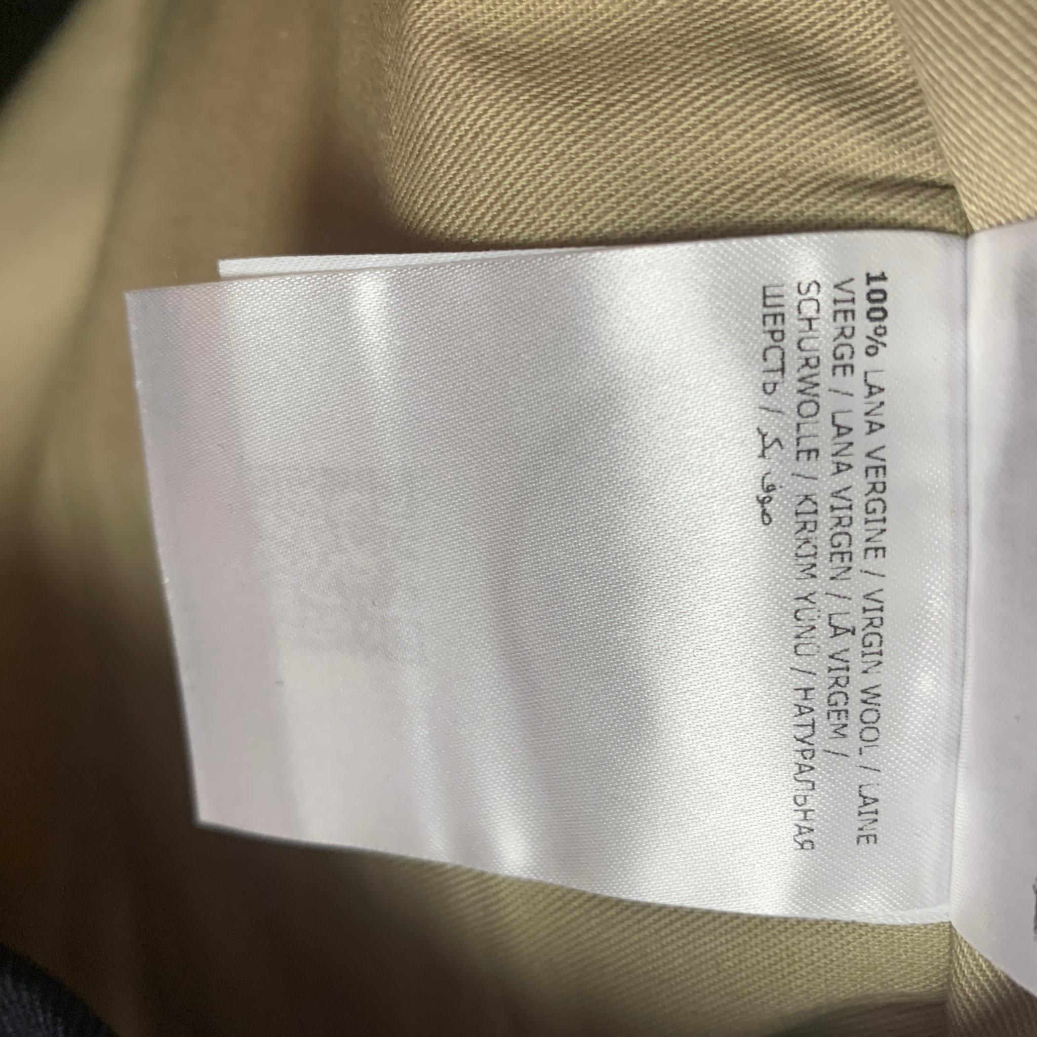 Black MONCLER Size 32 Navy Blue Virgin Wool Pleated Dress Pants