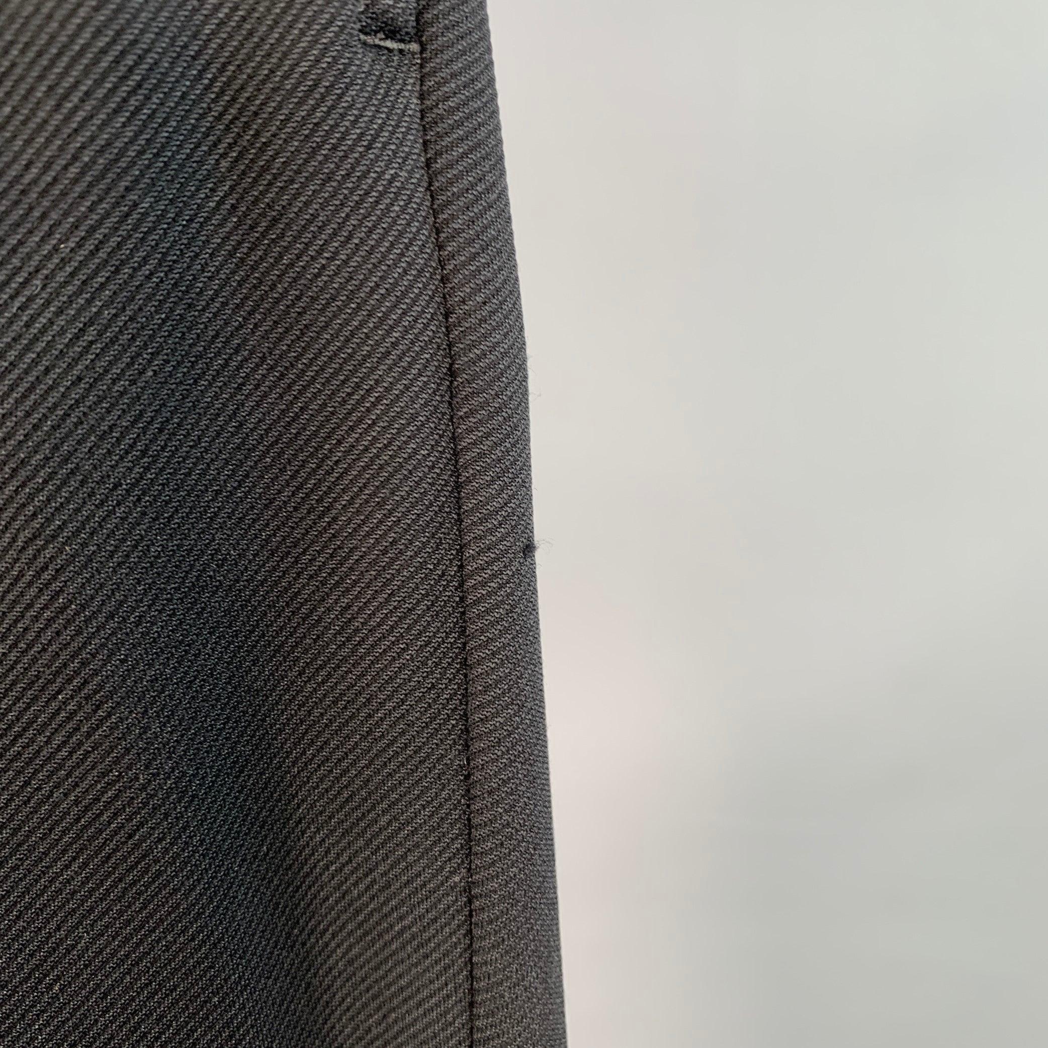 MONCLER Size 34 Black Twill Polyamide Blend Drawstring Casual Pants For Sale 2