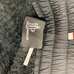 MONCLER Size L Black Fleece Polyester 2 Piece Set