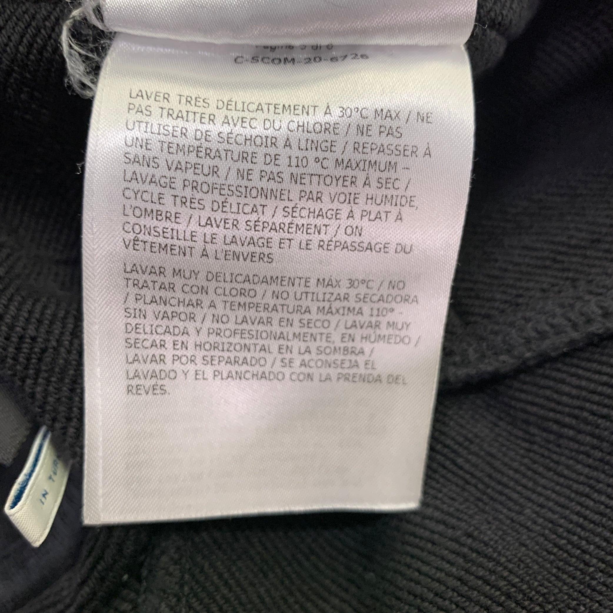 Moncler Taglia L Pantaloni casual in cotone con coulisse con logo nero in vendita 2