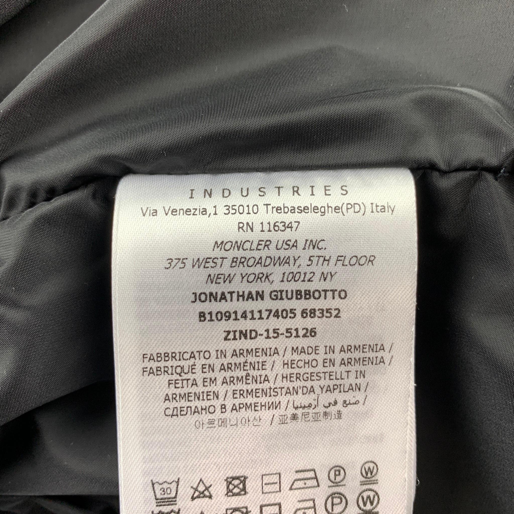 MONCLER Size L Black Polyamide Hooded Jacket 1