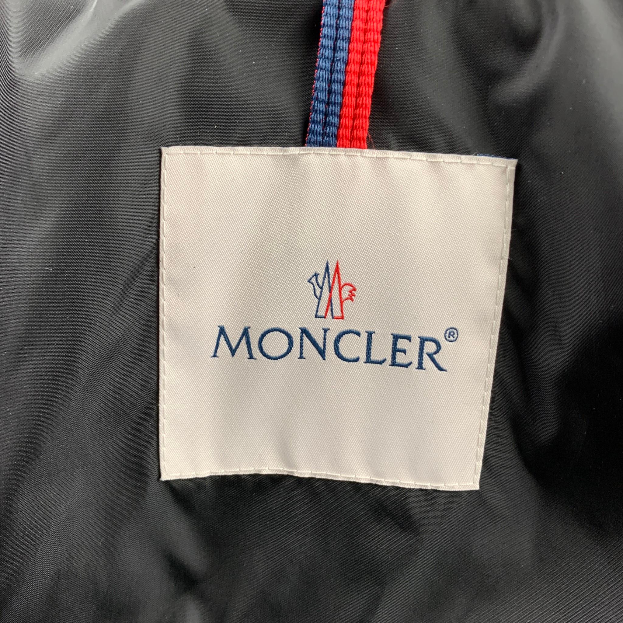 MONCLER Size L Black Polyamide Hooded Jacket 2