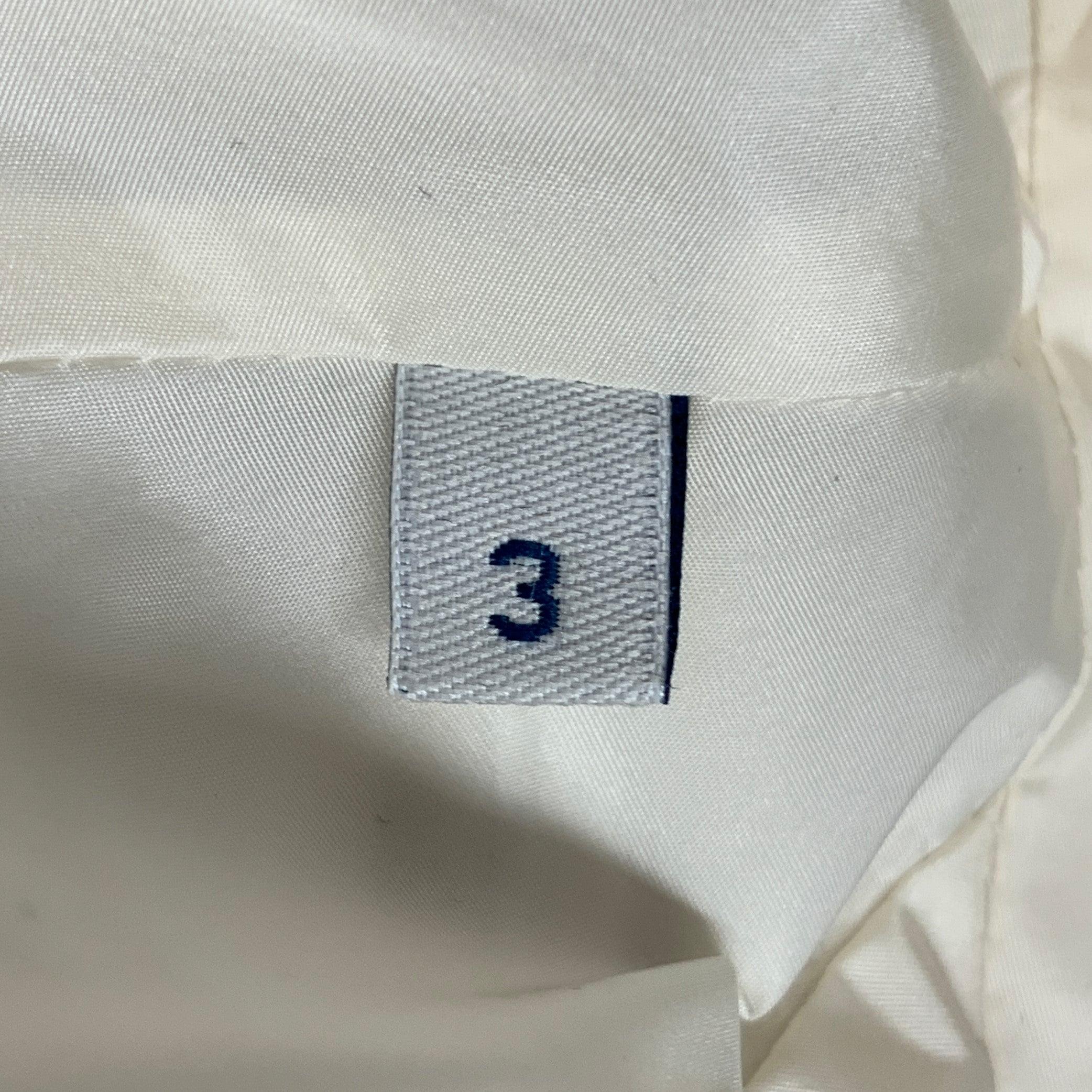 Moncler Taglia L Giacca Parka in Cotone e Seta Tagliata in Off White in vendita 1